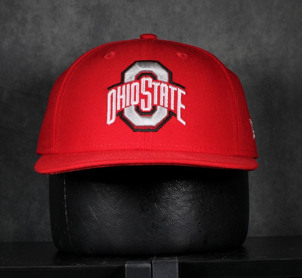 New Era Ohio State Buckeyes 59FIFTY Fitted Hat Cap Red Size 7 3/8 Pristine